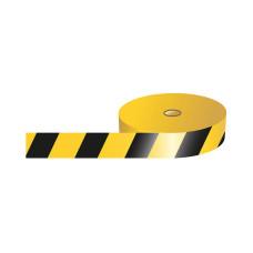 Barricade Tape, Black and Yellow - 75mm x 500m roll