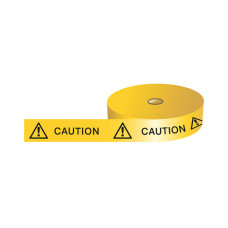 Barricade Tape, Caution with Symbol - 75mm x 250m roll