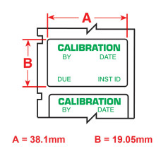 Calibrated Green on White labels, 19.1mm(W) x 38.1mm(H) x 250 labels (M6-30-423-CALI)