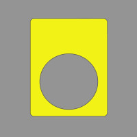 EPREP Yellow Push Button, 30mm x 40mm, 100 Labels (M6-05-7593-YL)